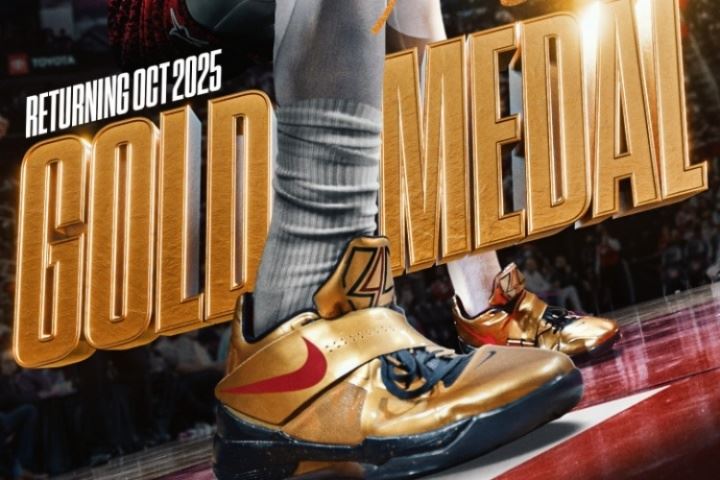 🥇历史首个奥运男篮四金球员！KD4“金牌”配色将回归！